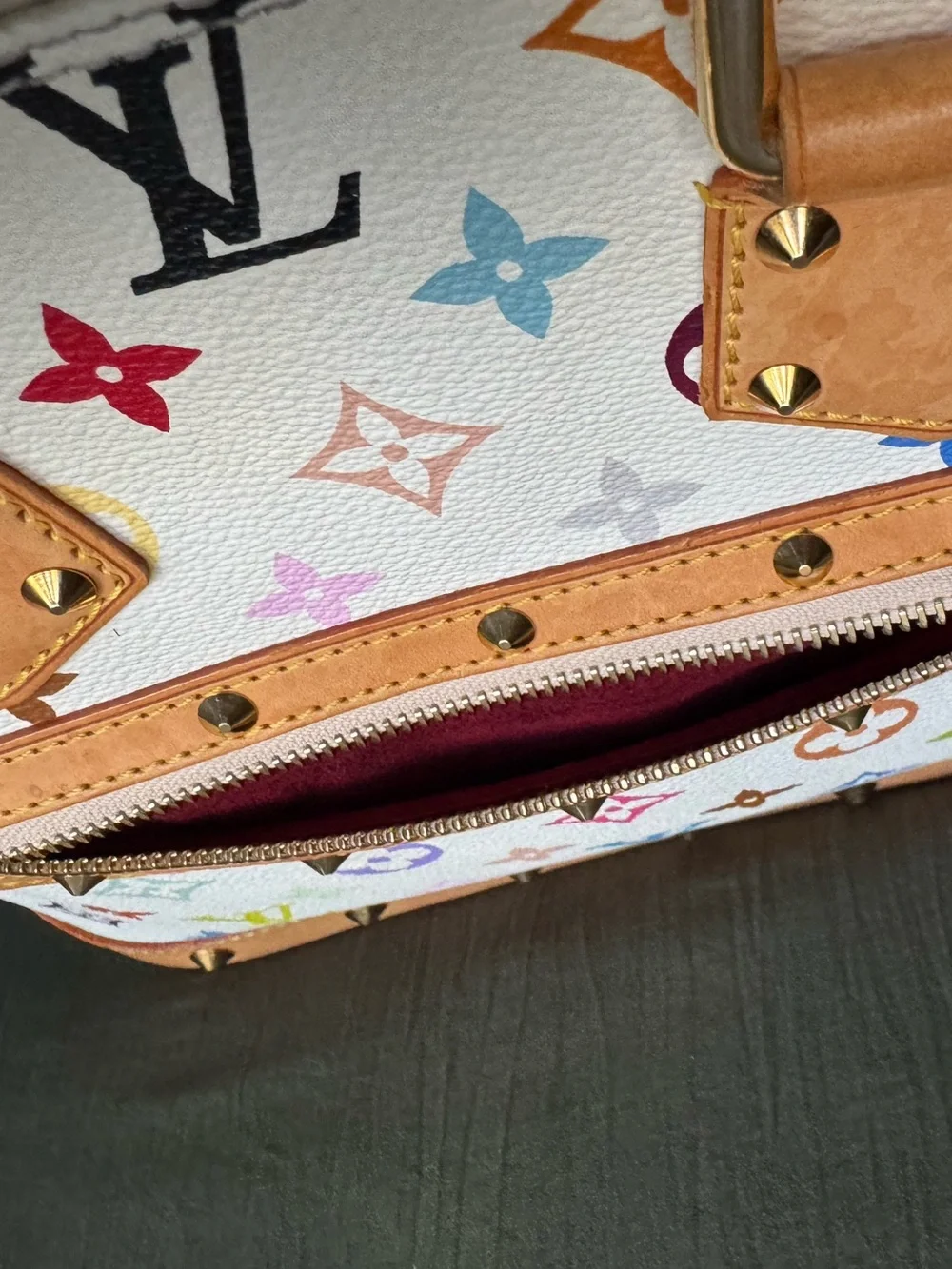 Authentic Louis Vuitton - Takashi Murakami - Multicolor Monogram Alma Handbag